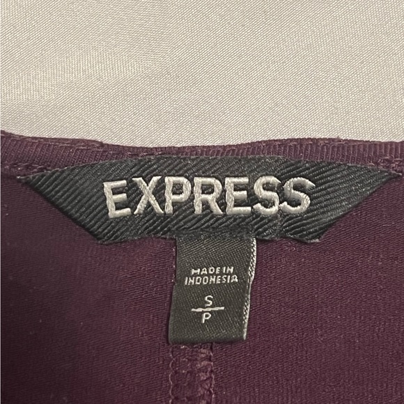 Express Purple Small V-neck Long Sleeved Dress - Picture 4 of 5